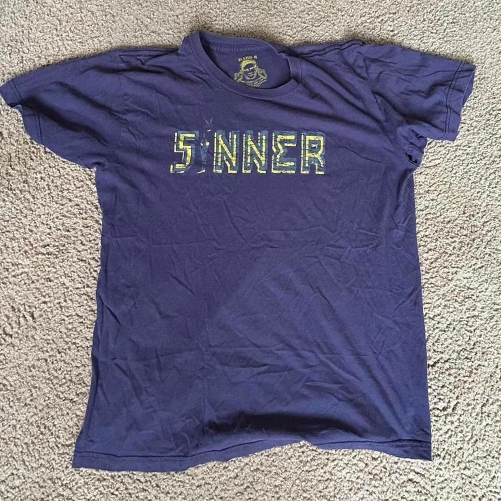 Navy Sinner tee - Picture 2 of 3